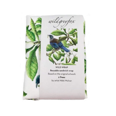 Wild Grey Fox Reusable Sandwich Wrap