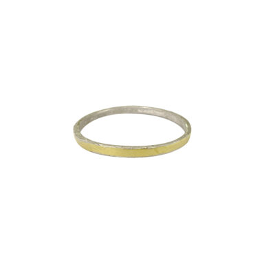 Sterling silver and gold bangle