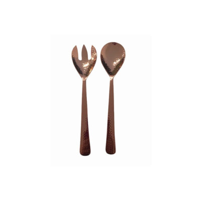 Salad Servers Hammered Copper