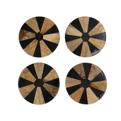 SOHO HORN WOOD COASTER SET