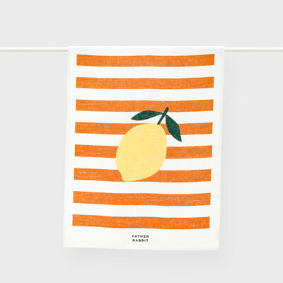 Lemon Stripe Tea Towel